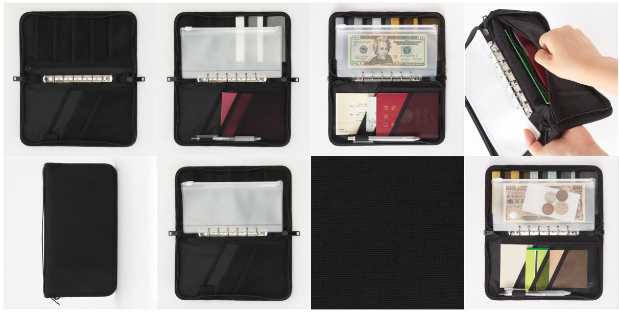 神崎のナナメ読み: 「無印良品・ポリエステルパスポートケース・クリアポケット付 」のレビュー～「ノート」「文房具」「お金(紙幣・硬貨)」「カード類」をすべてひとまとめにして使っています
